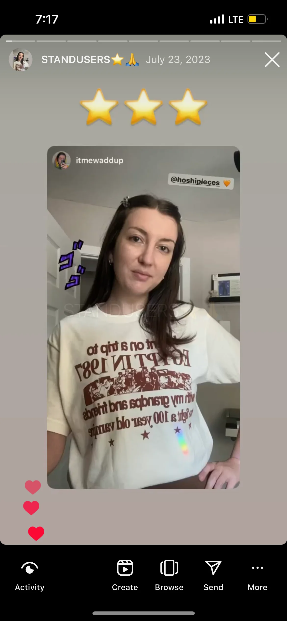 "EGYPT 1987" 7oz T-shirt - Image 5