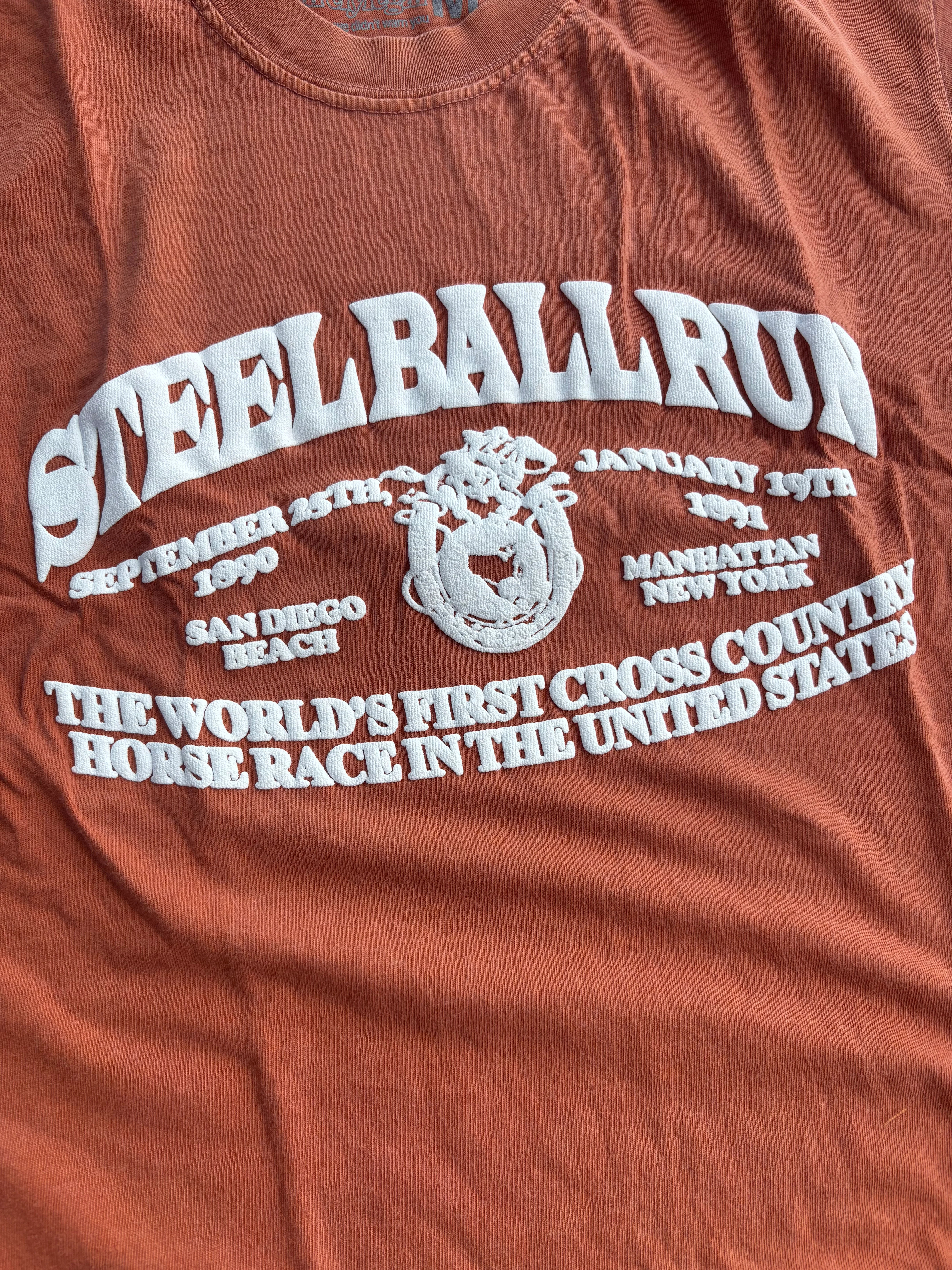 "STEELBALLRUN" 7oz PUFFPRINT T-shirt - Image 4