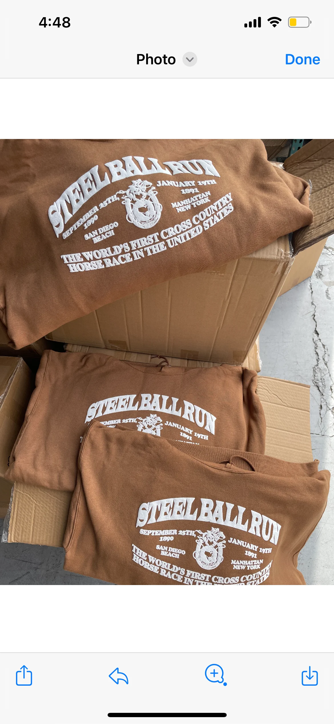 "STEELBALLRUN" 9oz PUFF PRINT HOODIE - Image 4